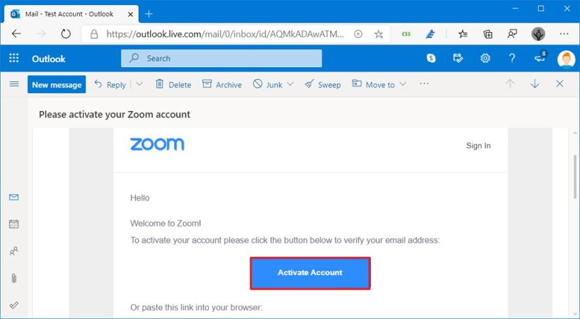 Zoom activate account