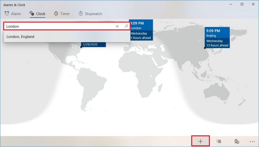 Add new clock on Windows 10
