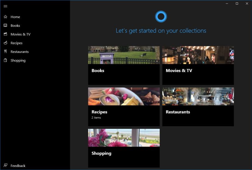 Cortana Collections