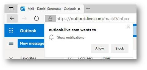 Microsoft Edge notifications