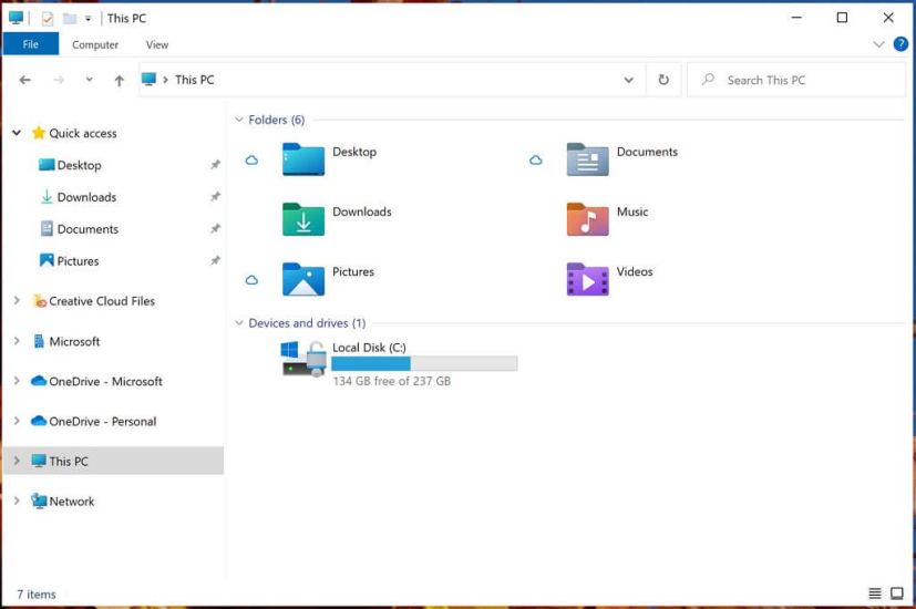 File Explorer new icons