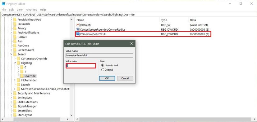 ImmersiveSearchFull regedit