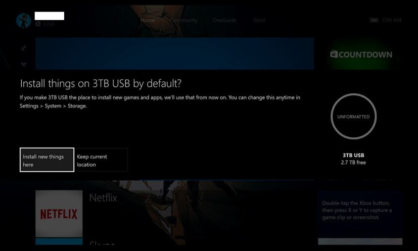 Install new things here on Xbox One 