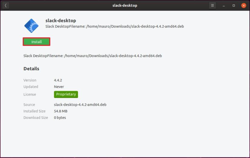 Slack GUI installer