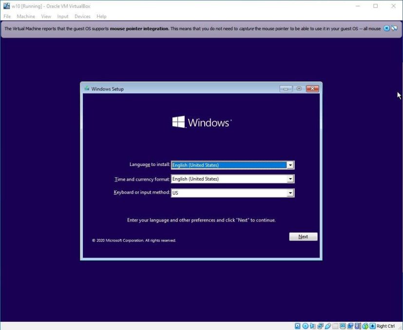 Install Windows 10 on VirtualBox