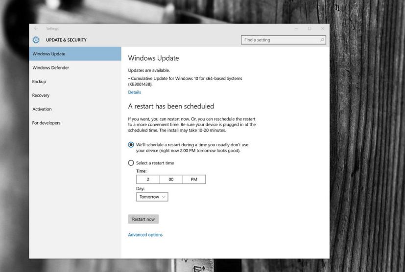 KB3081438 cumulative update for Windows 10, August 14, 2015