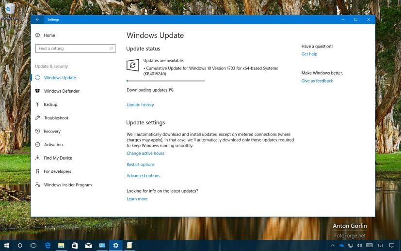 Update KB4016240 for Windows 10