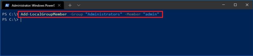 Change account type with PowerShell