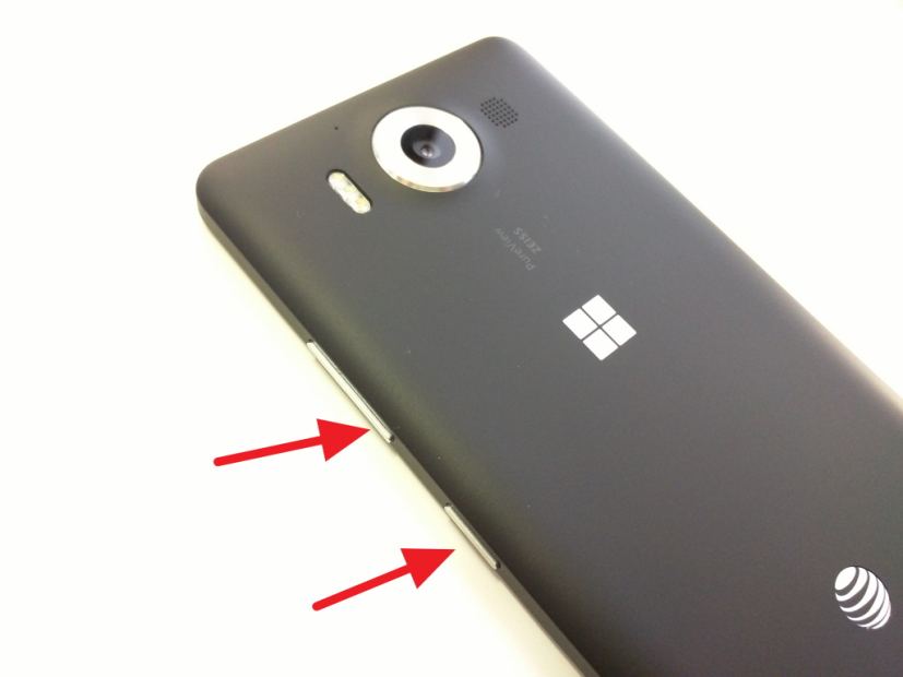 Lumia 950 Volume Down and Power buttons