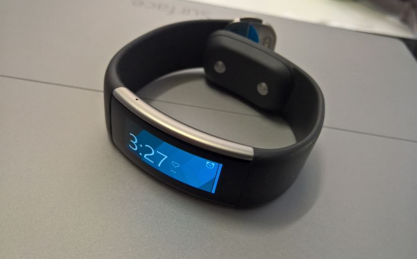 Microsoft Band 2 on top of Surface Pro 3