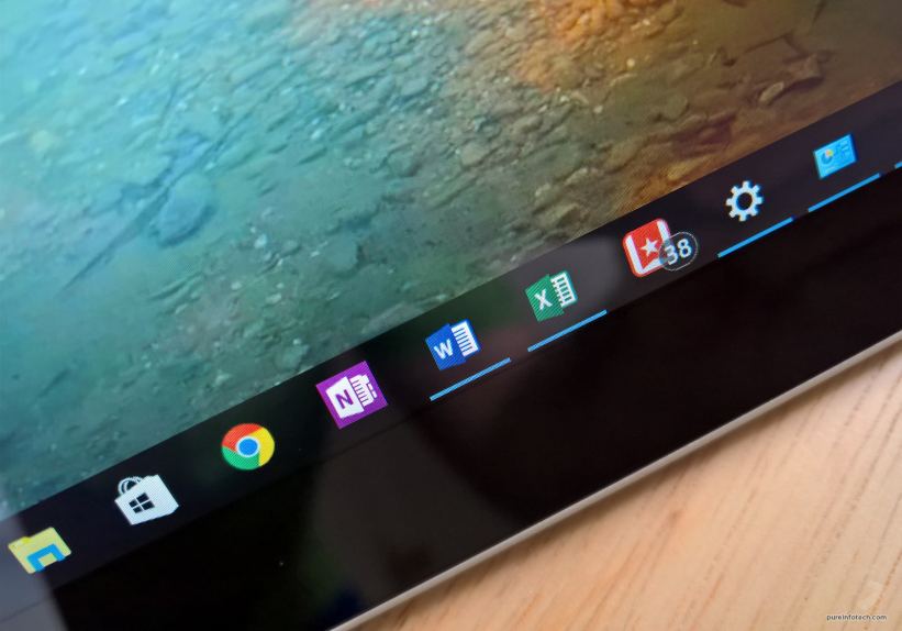 Microsoft Office apps pinned on the taskbar