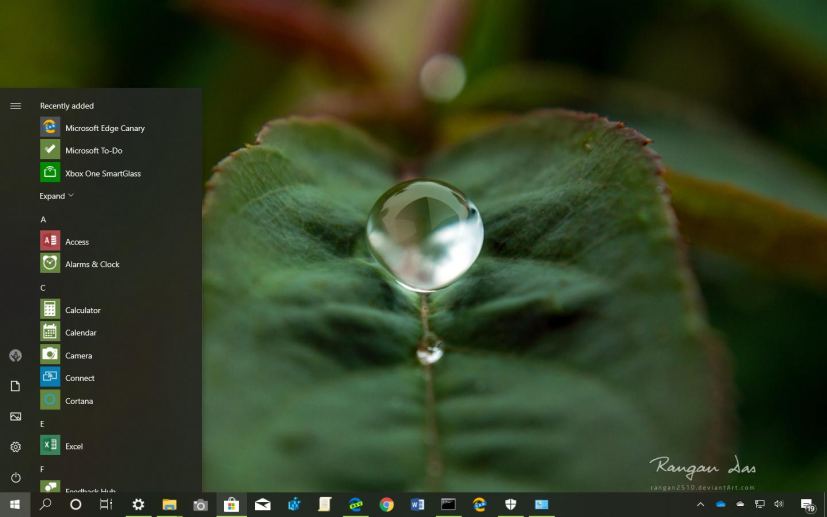 Raindrops theme for Windows