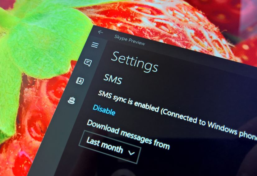 Sending SMS from a PC using Skype on Windows 10