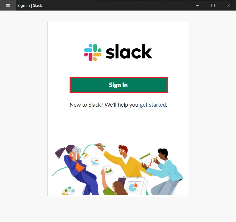 Slack sign in