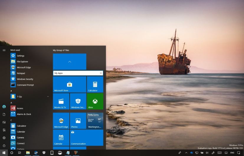 Start menu folder name on Windows 10