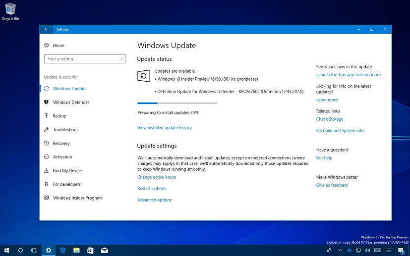 Windows 10 build 16193