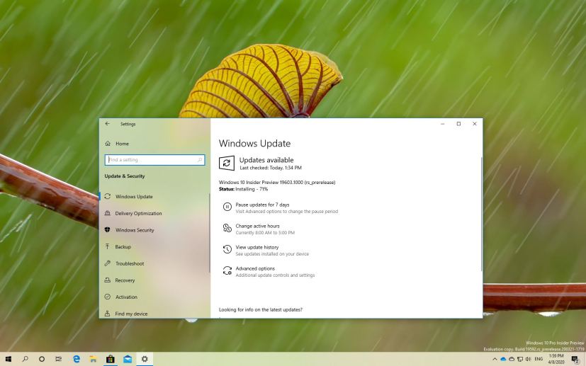 Windows 10 build 19603 download