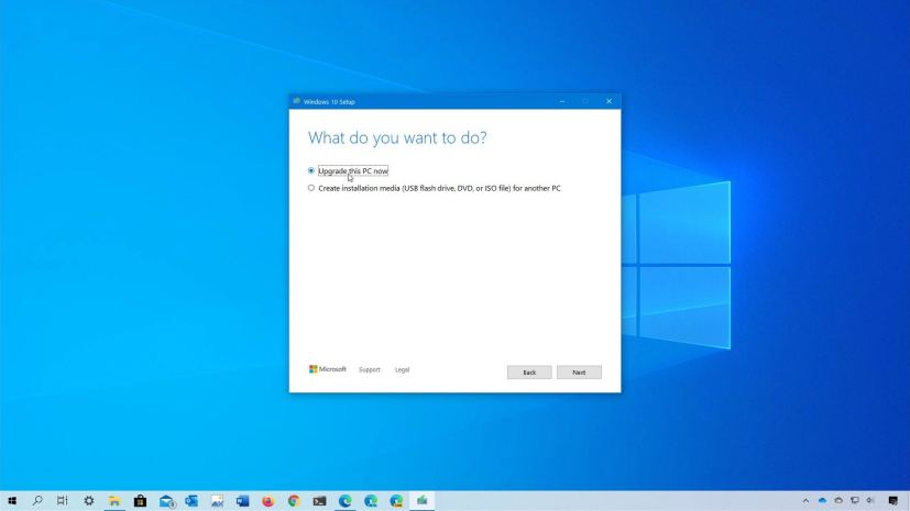 Windows 10 2004 upgrade process