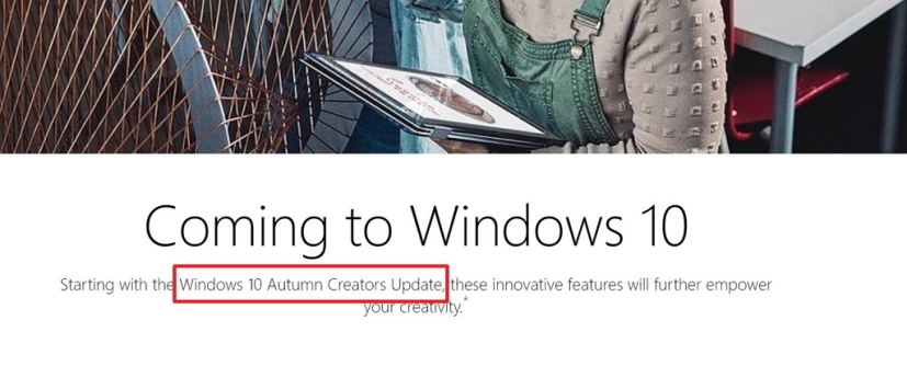 Windows 10 Autumn Creators Update reference