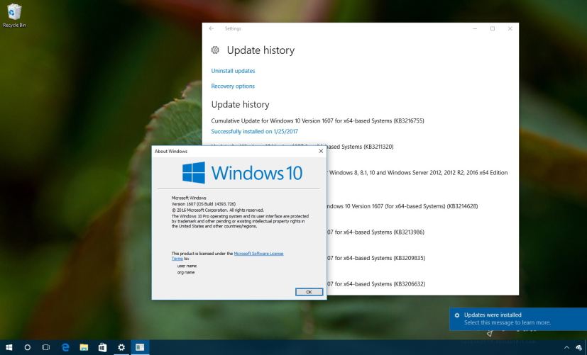 Windows 10 build 14393.726