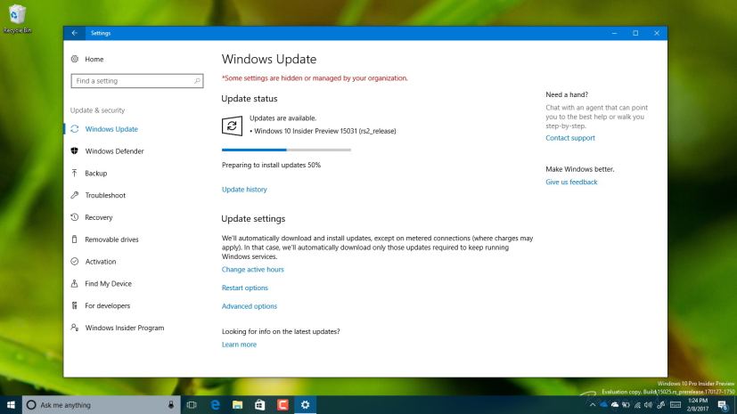 Windows 10 build 15031