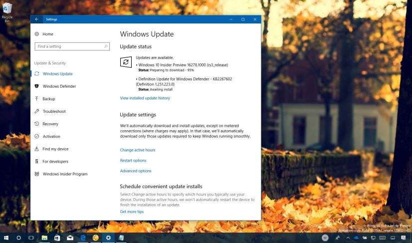 Windows 10 build 16278