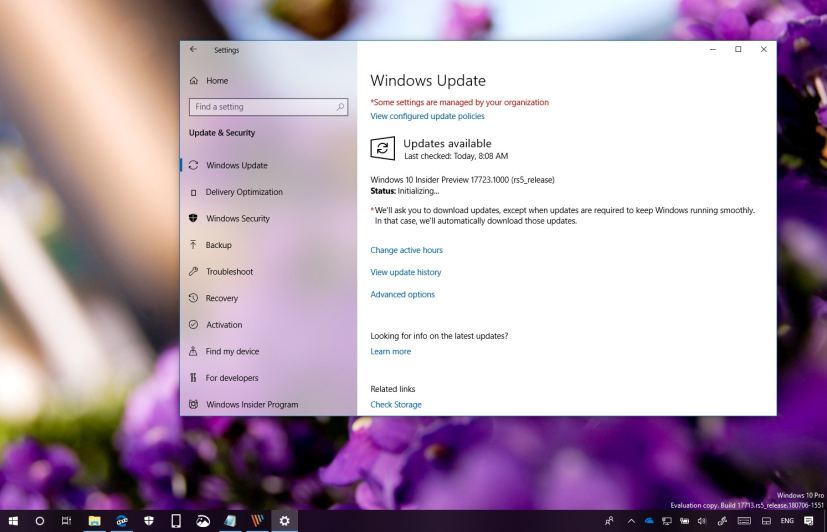 Windows 10 build 17723