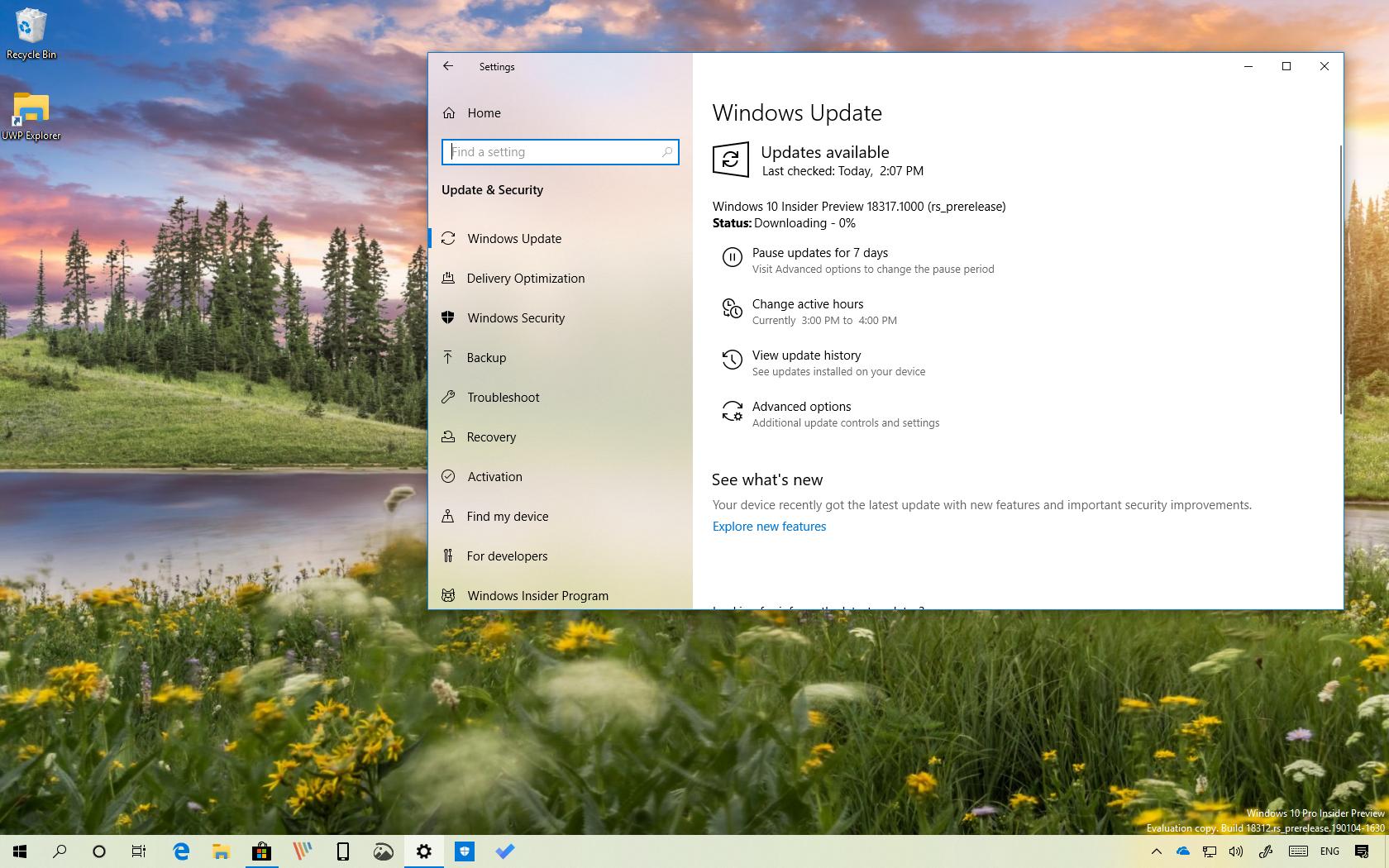 Windows 10 build 18317