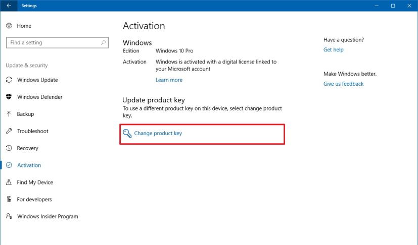 Change product key on Windows 10 S