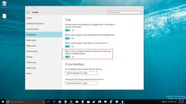 Windows 10 Snap settings