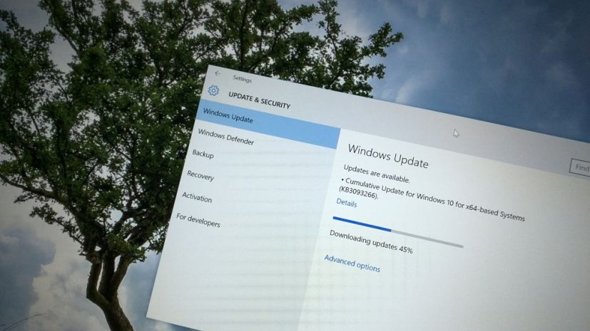 Windows 10 update in progress