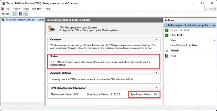 Trusted Platform Module info