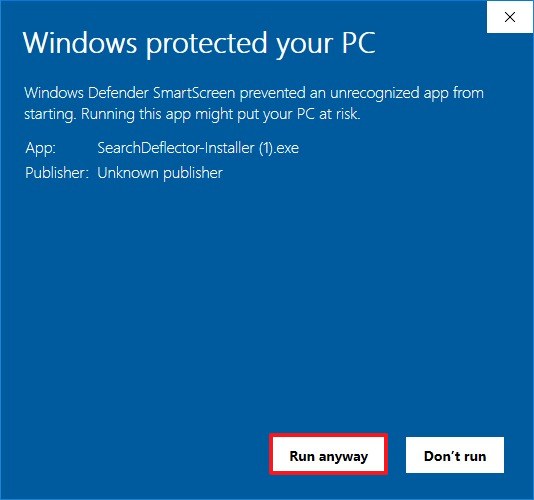 Windows 10 installation warning