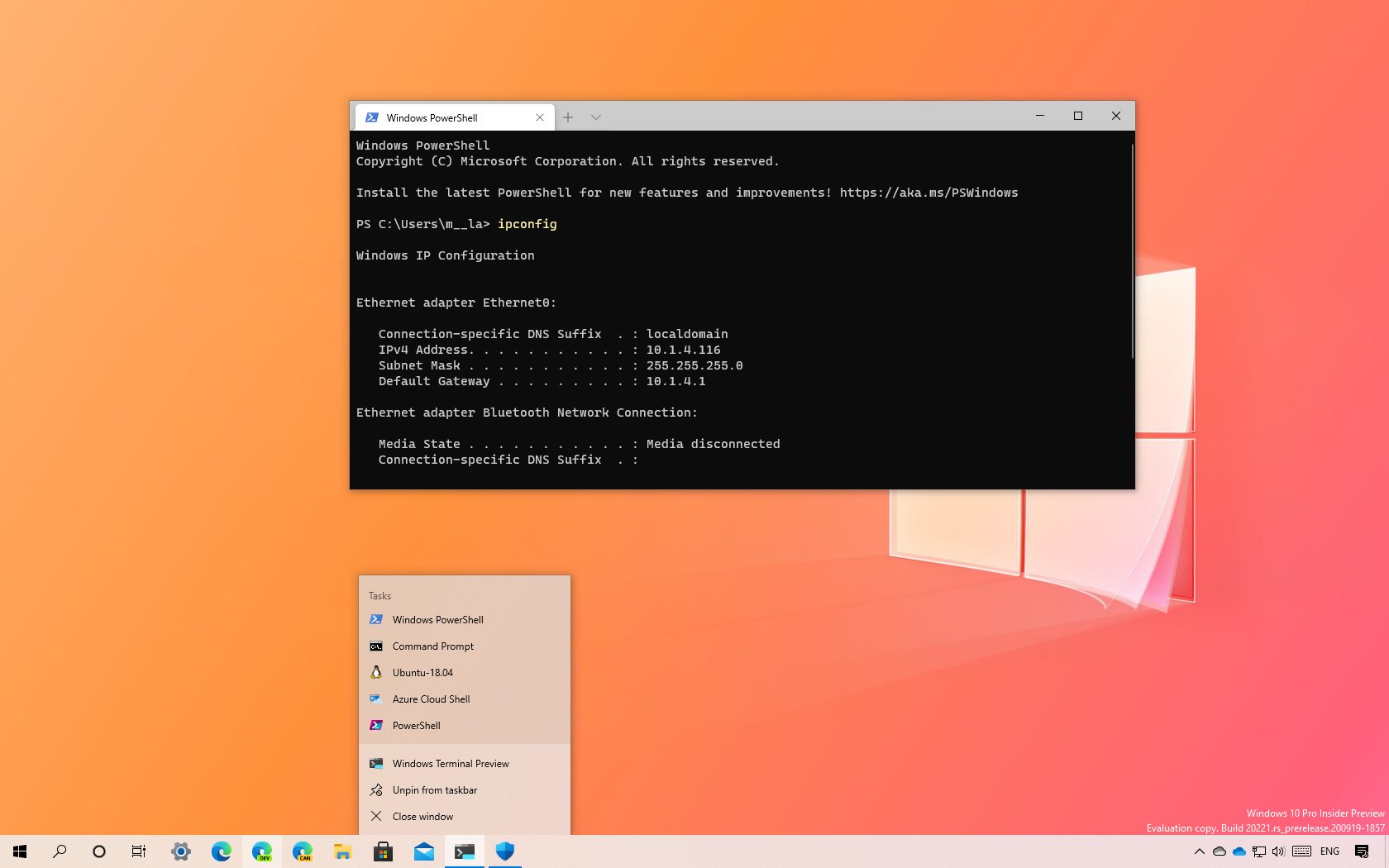 Windows Terminal with jump list