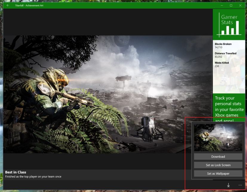 Download Xbox One game achievement art to your desktop