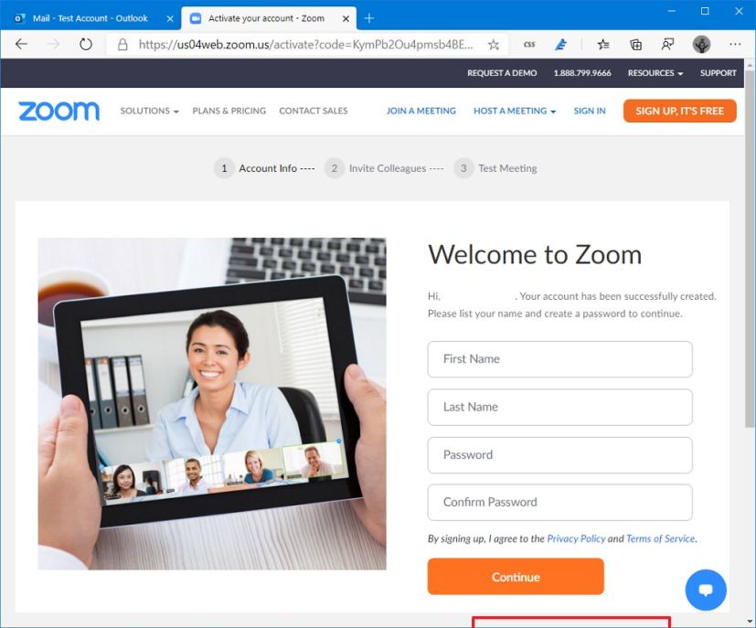 Zoom account personal information